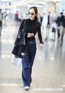 杨幂街拍生活照图片,随性穿搭展现独特魅力